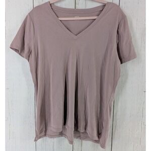 ANA Size XL Muave Pink Casual‎ Cotton Womens Short Sleeve Top